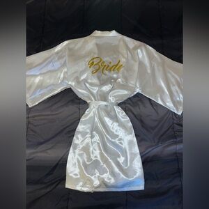 Bride Wedding Day White Robe One Size
